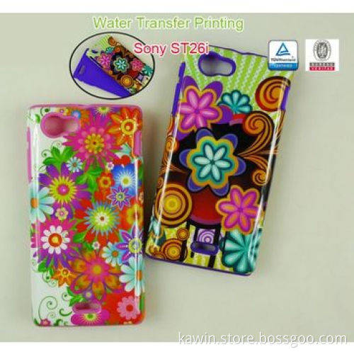 Water Transfer Printing PC + Silicone Cover for Sony ST26i